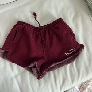 Brandy Melville Maroon Athletic Drawstring Shorts